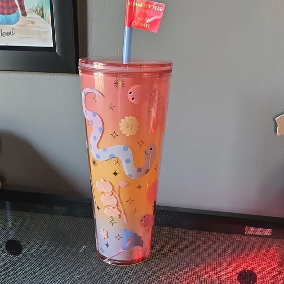 Starbucks 2025 Year Of The Snake Tumbler NO SNAKE STRAW TOPPER - Picture 2 of 4